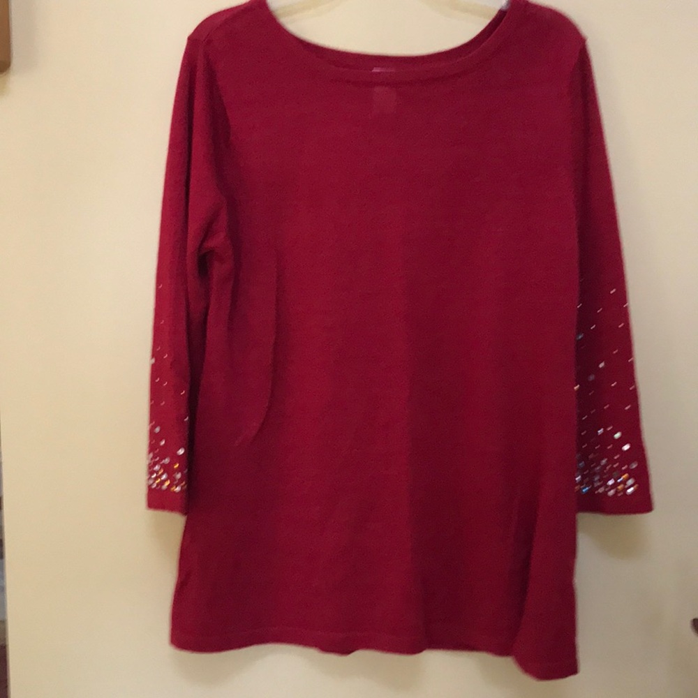RED BLING SWEATER TOP